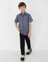 KIDS RADEN SHORT SLEEVE SHIRT (NAVY BLUE)